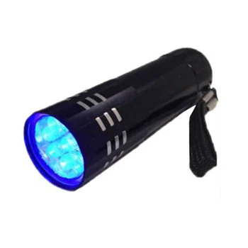 Mini UV ULTRA VIOLET 9 LED Žibintuvėlis Fakelas 4.5 v Šviesos Vandeniui Aliuminio Lempos Lauko Nešiojamų Taktinis Apšvietimo Priemonė UV Lempa 72619