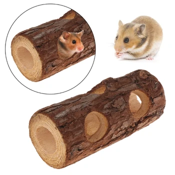 Žiurkėno Tunelio Natūralaus Medžio Kramtyti Žaislus Mažiems Gyvūnėliams, Voverė, Šinšilų L4MB