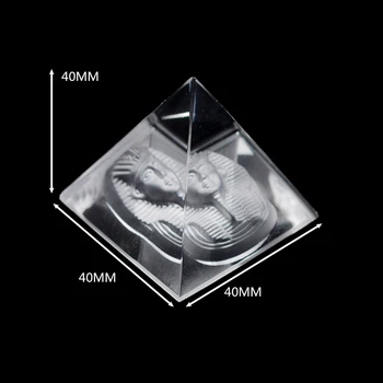 Pasisekė Energijos Gijimas Mažas Feng Shui Egiptas Egipto Formą, Aišku, Crystal Piramidės Ornamentu Reiki Chakra Gydymo Amuletas Namų Dekoro 7504