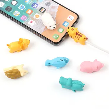 1pc mielas gyvūnų USB įkroviklio laidą protector, Iphone, Android USB animacinių filmų anti-iųjų duomenų kabelis raštas žaislą dovanų 76642