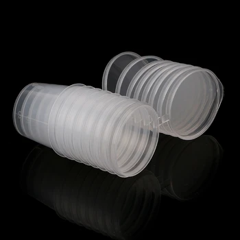 100vnt 25ml Plastikiniai Vienkartiniai Padažas Puodeliai Su Dangteliu Maisto produktų Laikymo Konteineriai Dėžės