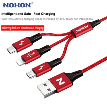 NOHON Micro C Tipo USB Kabelio Tipas-C 8pin 3 2 in 1 