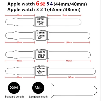 Silikono Dirželis Apple Watch band 44mm 40mm 38mm 42mm Gumos diržas correa apyrankė Sporto apyrankę iWatch serijos 3 4 5 6 se