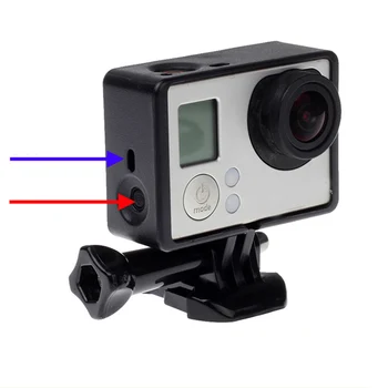 Už GoPro Priedai GoPro Hero 4 3+ 3 Apsauginės Sienos Rėmo Atveju Vaizdo Kamera Būsto Atveju Eiti Pro Hero4 3+ 3 Veiksmų Fotoaparatas