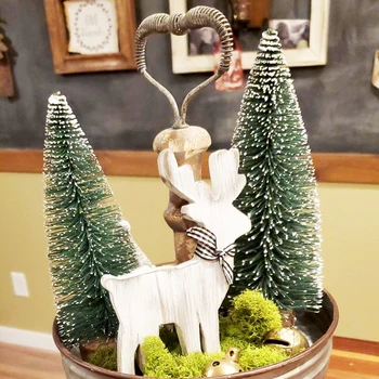Mini Eglutę Amatų Miniatiūriniai Sizalio Medžių Butelis Teptuku Medžių Dirbtinės Kalėdų Eglutės Navidad Kalėdinė Dekoracija 80118