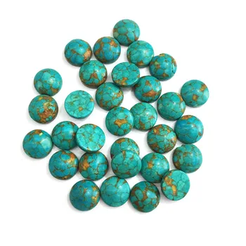 20PCS Natūralių Akmenų Mėlynas turkis Jade Stone Cabochon Ne Skylė Granules Priėmimo Papuošalai 