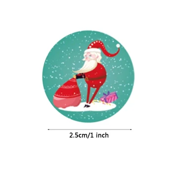 500pcs Linksmų Kalėdų Rankų darbo Lipdukas Kortelė, Dėžutė Pakuotės Santa Ačiū Etiketės Sandarinimo Lipdukai Vestuves Prekes