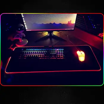 RGB Žaidimų Pelės Mygtukai Dideli Pelės Mygtukai Žaidėjus Led Kompiuterio Kilimėlis Didelis Pelės Kilimėlis su Apšvietimu Kilimą klaviatūros Stalas Kilimėlis Mause