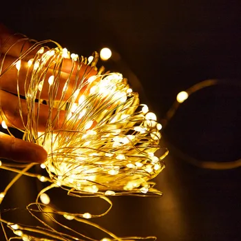 Naujųjų Metų Dekoro 1-10M, Vario Viela, LED String Žibintai Atostogų Apšvietimo Pasakų Garliava, Kalėdų Eglučių Puošimas Vestuvių Šaliai Dekoro 8572