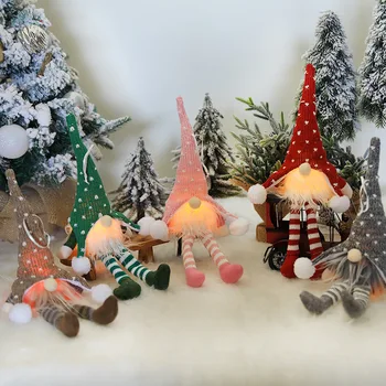 Kalėdų Eglutės Kabinti Apdailos Kalėdų Papuošalai HomeLED Šviesos Rudolph Švyti Lėlės Papuošalų Pakabučiai Naujųjų Metų 2021 8573