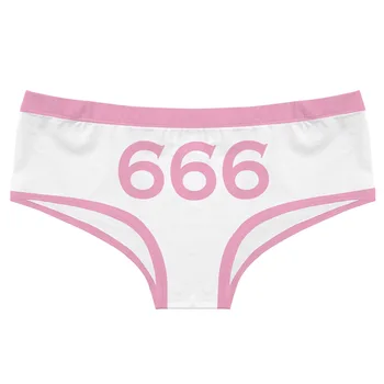 LEIMOLIS gaisro laišką 666 juoda juokinga spausdinti sexy hot kelnaitės moterų kawaii Puikus apatiniai push up apatinės kelnės moterims, apatinis trikotažas dirželius