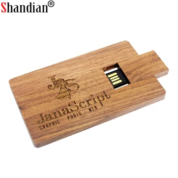 SHANDIAN mados Bambuko ir Medžio, Raudonmedžio medienos pendrive kortelės modelis usb flash drive 4GB 16GB 32GB 64GB nemokamai logotipą 8868