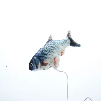 USB Įkrovimo Modeliavimas Žuvų Žaislai, 30CM Elektroninių Naminių Kačių Žaislas Elektros Šunų Kačių Kramtomoji Žaisti Kramtymas Prekių Lašas laivybos