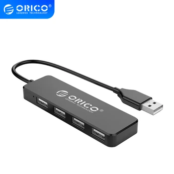 ORICO Mini 4 8 Port USB 2.0 HUB Didelės spartos USB Skirstytuvo PC Kompiuterių Priedai Mac/Windows OTG HUB-Black/White 9100