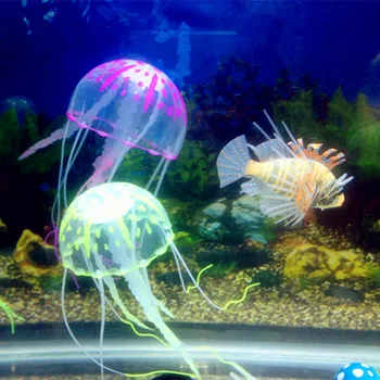 1 VNT Žėrintis Poveikis Dirbtinis Medūzos FishTank Akvariumas Aquario DecorationMini Povandeninis laivas Ornamentu Povandeninis Pet Dekoras 91992