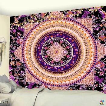 Didelis mandala modelis Indijos gobelenas sienos kabo dekoro nėrimo siūlai bohemijos paplūdimio rankšluostį plona antklodė jogos skara kelionės kilimėlis