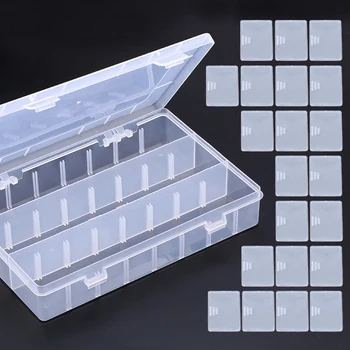 Sumaišyti dydžių Plastikinės Sandėliavimo Papuošalų Dėžutė Skyrelio Aukščio Konteineris, auskarai dėžutė papuošalų Dėžutė Atveju Papuošalai ekranas 981