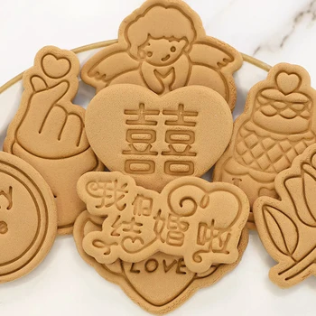 Vestuvių Valentino Animacinių filmų Cookie Cutter Pelėsių 3D Minkštas Pyragas Pelėsių Sausainių Tortas Dekoravimo Įrankiai 9833