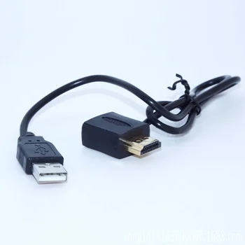 USB 2.0 Male Įkroviklio Laido Adapteris, 50cm HDMI Vyrų ir Moterų 10820P Paramą 3D vaizdo įrašymo Su HDTV Konverteris USB maitinimo Kabelis 9936