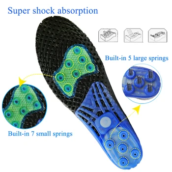 Pavasario Silikono gelio vidpadžiai, Ortopedinių batų pado įtvarai kojoms Sporto vidpadžiai Smūgio Absorbcijos Arkinių Paramą Veikia Batų Padas