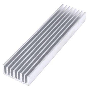 Ekstruzinio Aliuminio Heatsink Didelės Galios LED IC Chip Aušintuvo Radiatoriaus Šilumos Kriaukle Išskleidžiamajame Laivo 100*25*10 mm