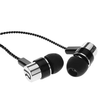 In-Ear Stereo Ausines 5 Spalvų Nešiojamų Pintas 1.1 M Laidas 3.5 Sąsaja Laisvų Rankų Įranga Su Silikono Earmuffs