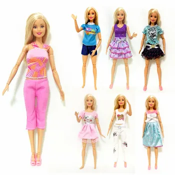 Rankų darbo Mados Kelnės Sijonas Džinsai, Apranga Komplektai Barbie, 30cm BJD FR SD Lėlės Drabužiai Tiktų Lėlių vaidinimą Priedų