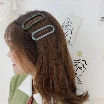 Korėjos Paprastu Būdu Geometrijos Hairgrip Moterų, Mergaičių, Plaukų Clips Pin Barrettes Reikmenys, Plaukų Papuošalas Hairclip Šukuosena Kietas