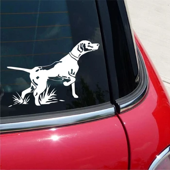 CK2944# Žymiklį medžioklinis Šuo atspindintis juokinga automobilio lipdukas vinilo decal sidabro/juoda automobilį auto lipdukai automobilio buferio/galinio lango