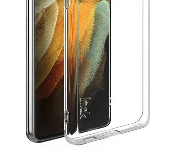 Samsung Galaxy S21 Ultra 5G Atveju IMAK Ultra Plonas Minkštos TPU Aišku, galinis Dangtelis Telefono Dėklai Samsung S21 Ultra S21+ Plius 5G