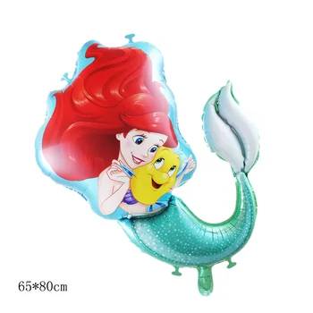 14pcs undinėlė Ariel animacinių filmų disney princess folija balionai 10 colių latekso baby girl rožinė oro baloes gimtadienio dekoro vaikams, žaislai