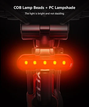 USB Įkrovimo LED Dviračio Uodegos Šviesos Galingas Dviratis Galiniai Žibintai dviračio Lemputė, priekinis žibintas Uodega žibintas, Dviračio Šviesos Priedai TSLM1