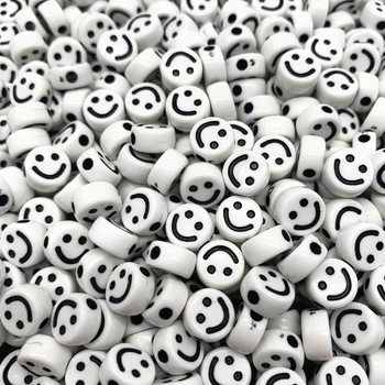 20pcs 10mm Smiley veido Akrilo Molio Formos Tarpiklis Karoliukų, Skirta 