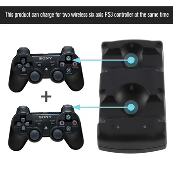 2 in 1 Dvigubas įkrovimo dokas įkroviklio Sony PlayStation3 Wireless controller for PS3 valdiklio Karšto visame Pasaulyje ps3 įkroviklis