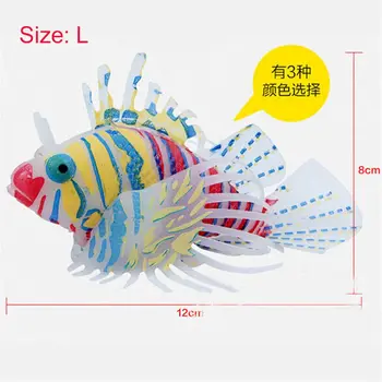 Akvariumas Dirbtinės Šviesos Lionfish Stiliaus Silikono Žuvų Plūduriuoja Švyti Tamsoje Apdailos Ornamentu Naminių Reikmenys