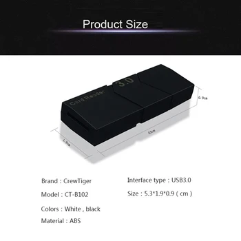 Kietas black usb 3.0 multi Smart atminties kortelių skaitytuvas mini cardreader microsd Nešiojamas kompiuteris