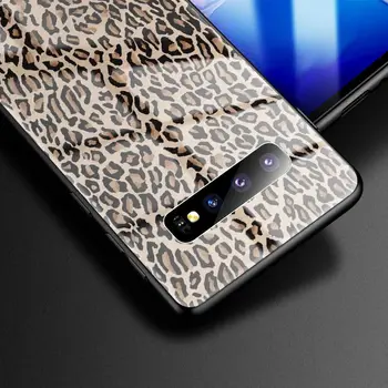 Leopardas Ir Zebras Karvė Stiklo Atveju, Samsung Galaxy S10 S20 FE S8 S9 Plus 20 Pastaba Ultra 9 8 10 Lite Tampa Shell Telefono Des Cas