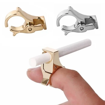 Rūkymas Lengvesni Sukti Plokštelę Nešiojamų Kūrybos Vyrų Priedai Cigarečių Savininko Piršto Žiedą Vertus Stovo