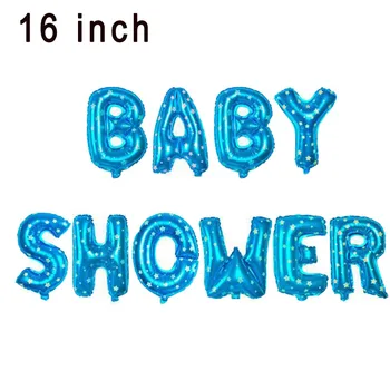 Lyčių Atskleisti Baby Shower Papuošalai Balionas Nustatyti Jo Mergina, Jos Berniukas Apdailos Vaikai Šalis Oh Baby, Baby Shower Balionai