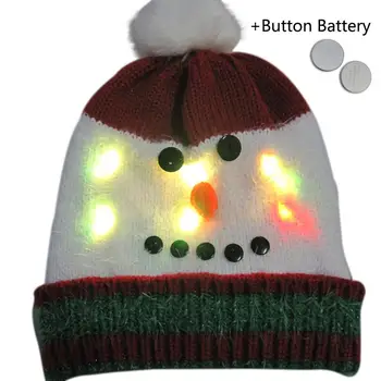2020 42 Dizaino LED Kalėdinės Kepuraitės Kepuraitė Megztinis Kalėdų Santa Hat Šviesą Megzti Skrybėlę Vaikas Suaugusiųjų Kalėdų Šalis