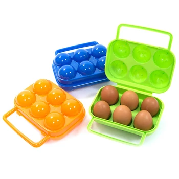 Lauko Kempingas Stalo Nešiojamų Plastikinių Kiaušinių Laikiklį Iškylą GRILIS Kiaušinių Laikymo Dėžutė Konteinerių Kelionės Virtuvės Įrankiai, Stovyklavimo įranga