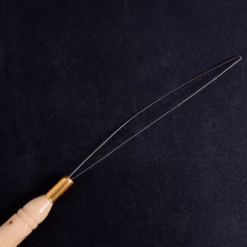 1 vnt mikro žiedai linijos priemonė linijos threader traukiant adatą naudoti su plaukų tiekėjas ir karoliukai žmogaus plaukų, plunksnų pratęsimo įrankiai