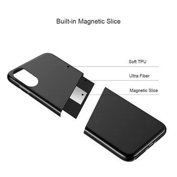 Magnetinio Automobilį Telefono dėklas skirtas iPhone 11pro max 6s 7 8 Plius Nematomas įmontuotas Magnetas Plokštė Minkštos TPU atsparus smūgiams gaubtas, Skirtas SE 2020 m.