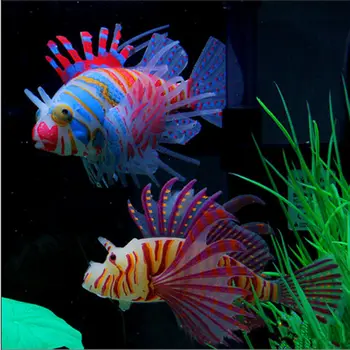 Švyti Tamsoje Dirbtinis Akvariumas Lionfish Ornamentu Žuvų Bakas Medūzos Dekoro Akvariumas Kraštovaizdžio puošmena