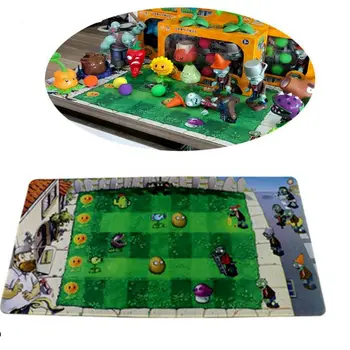 1 vnt Augalai vs Zombies Žaidimas Planą, Žemėlapį Vandeniui Plėvelė, Plastiko Kilimėlis Spalvos Atspausdintas Dekoratyvinis Veiklos Išdėstymo Pozicijos Vaikas Žaislas