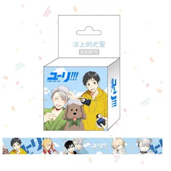 1,5 cm*5m Japonų Anime Jurijus Ant Ledo Washi Tape Lipnia Juosta 