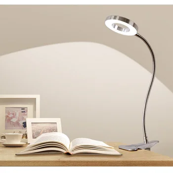LED Stalo Lempa 5W su Apkaba Pritemdomi Skaitymo Šviesos Akių Priežiūros USB Stalo Lempa LED Naktiniai staleliai, Lempa Kūdikiui Naktį Šviesos Įrašą