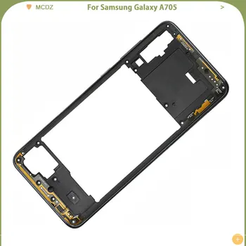 Naujas A70 SAMSUNG Galaxy A70 2019 A705 A705F A705DS Visą Būsto Vidurio Vidurio Rėmo Plokštės Bezel+ Baterijos Dangtelį Atveju