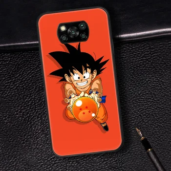 Anime Cartoon D-Dragon Ball Gokas Telefono Padengti Korpuso Xiaomi Mi A2 A3 8 9 SE 9T 10 10T Pro Lite Ultra Poco X3 black Shell