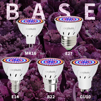 CanLing GU10 LED Grow Light Visą Spektrą E27 Augalų Lemputės, Led 3W MR16 Fitolampy E14 Fito Lempa Augalų Sėklos, Gėlių 5W